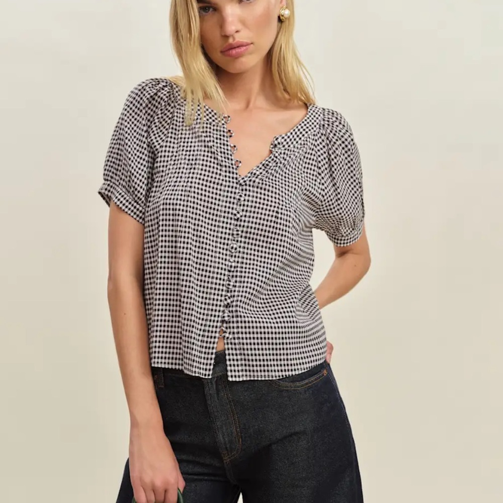 Reformation Calia Top Remy Check - Picture 2 of 6